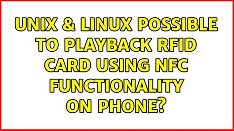 use phone as rfid card 01020304|Possible to playback RFID card using N.